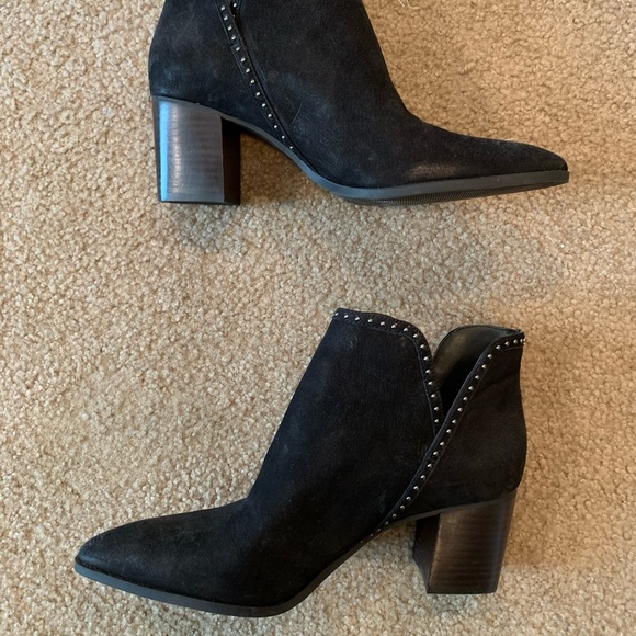 Sole Society Black Studded Faux Suede Booties - Picture 2 of 12
